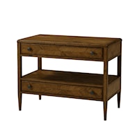 Transitional Two Drawer Nightstand