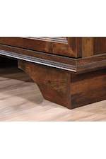 Sauder Viabella Traditional Two-Drawer Double Pedestal Desk with Open Shelf Storage