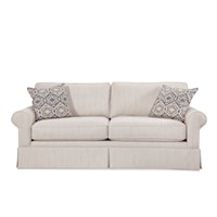 Transitional 2-Seat Sofa with Rolled Arms