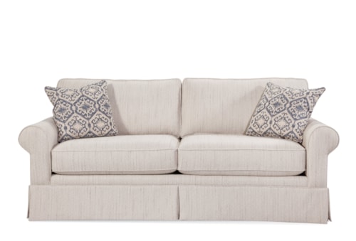 Transitional 2-Seat Sofa with Rolled Arms