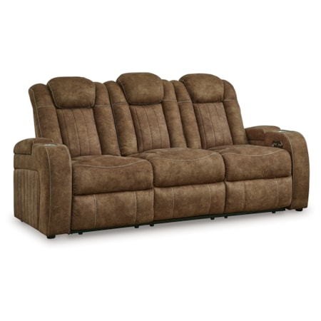 Pwr Rec Sofa With Adj Headrest