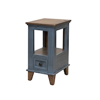 Rustic Side Table with Single Drawer