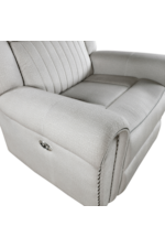 Homelegance Brennen Transitional Power Recliner with Nailhead Trim