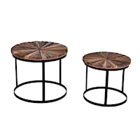 Set of 2 Transitional Round Bunching Tables