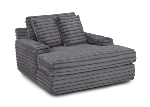 Contemporary Chaise Lounger with USB Charging Port