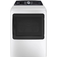 GE Profile 7.3 Cu. Ft. (IEC) Electric Dryer with Sanitize Cycle White