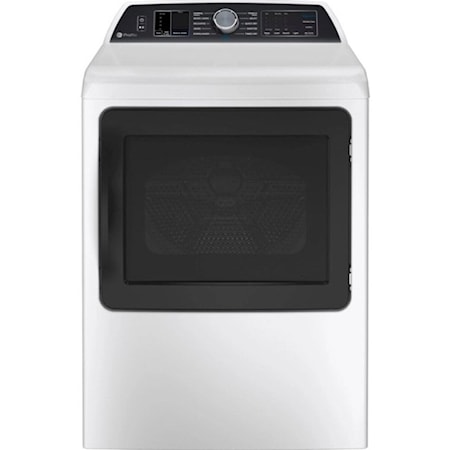 GE Profile 7.3 Cu. Ft. (IEC) Electric Dryer with Sanitize Cycle White