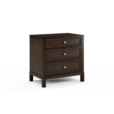 3-Drawer Wide Nightstand