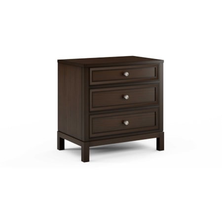 3-Drawer Wide Nightstand