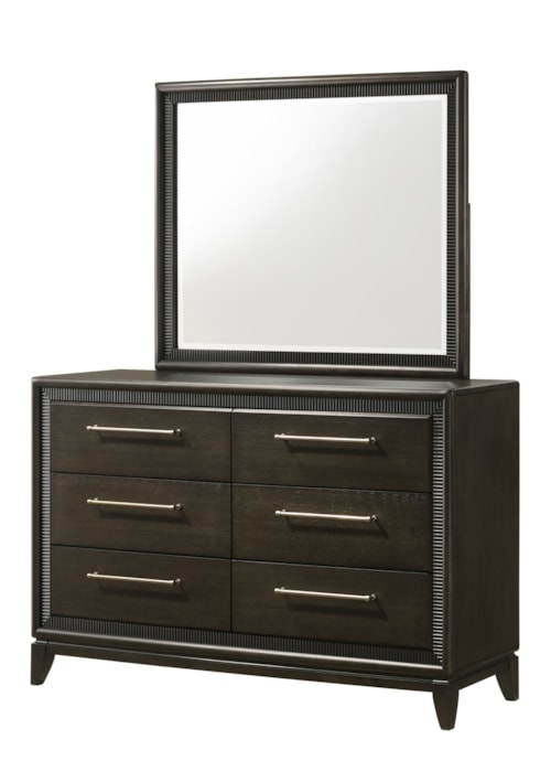 Saratoga Contemporary Dresser & Mirror Set