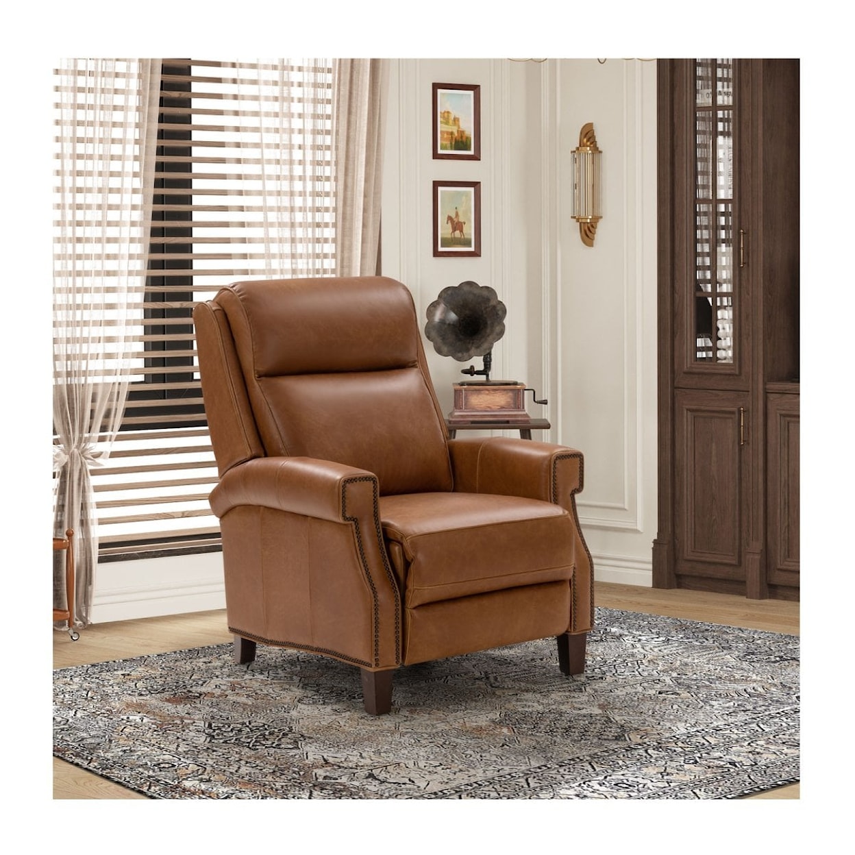 Barcalounger Byron Power Recliner with Nailhead Trim