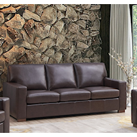 Rustic Bronze Leather Sofa