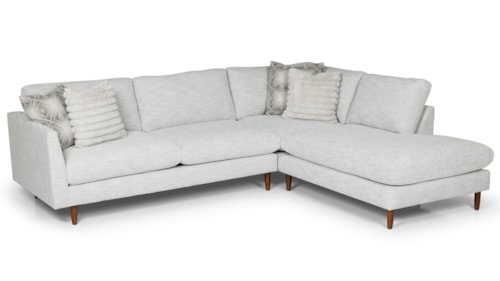 Contemporary 3-Seat Sectional Sofa with Chaise