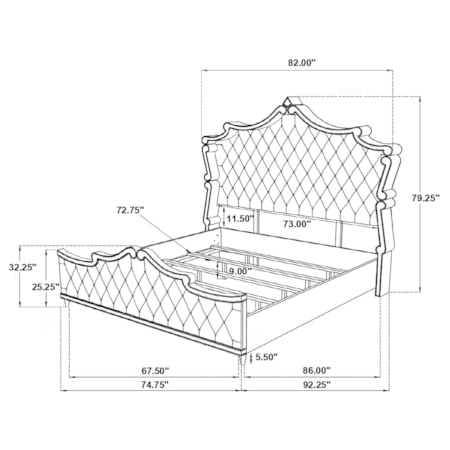 Cal King Panel Bed