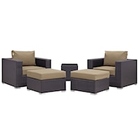 5 Piece Outdoor Patio Sectional Set