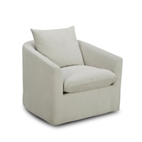 Casual Upholstered Swivel Accent Chair
