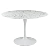 Modway Lippa White 47" Round Dining Table