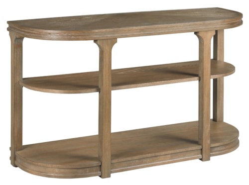 Transitional Sofa Table with Two Shelves
