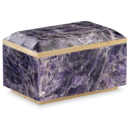 Small Brass And Amethyst Box