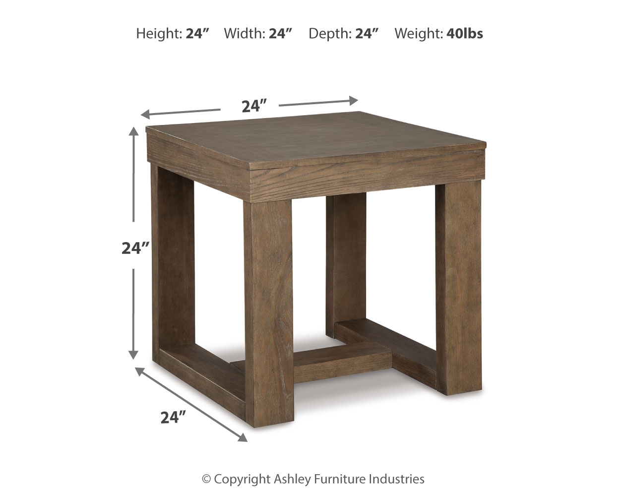 Signature Design by Ashley Cariton Square End Table