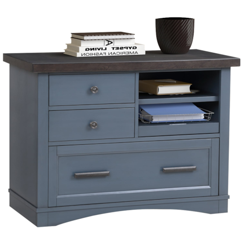 Farmhouse Functional File Cabinet with Dual AC Power Center