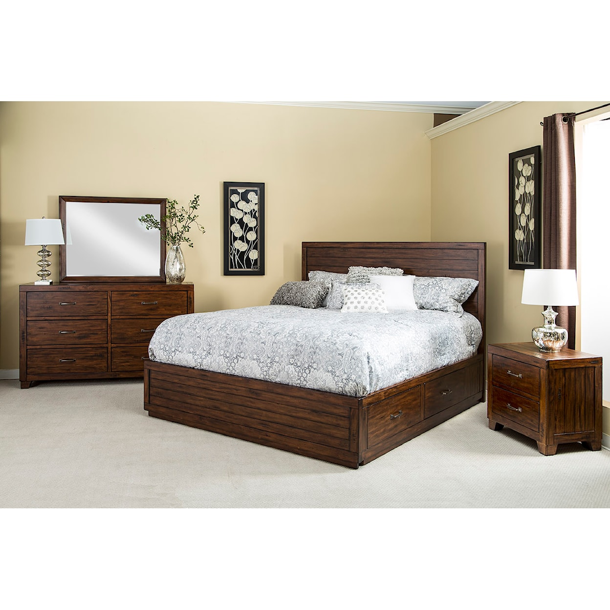 Sunny Designs Tuscany California King Storage Bed