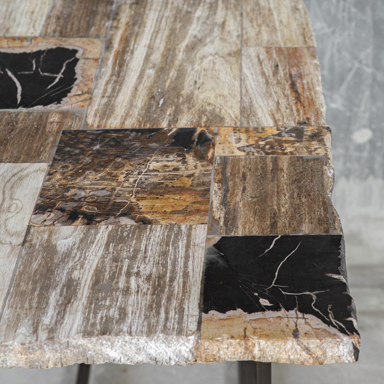 Uttermost Accent Furniture - Occasional Tables Iya Petrified Wood Console Table