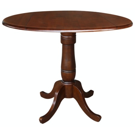 Round Dining Table with Dropleaf