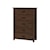 Winners Only Cumberland Rustic 5-Drawer Chest - Medium Brown 