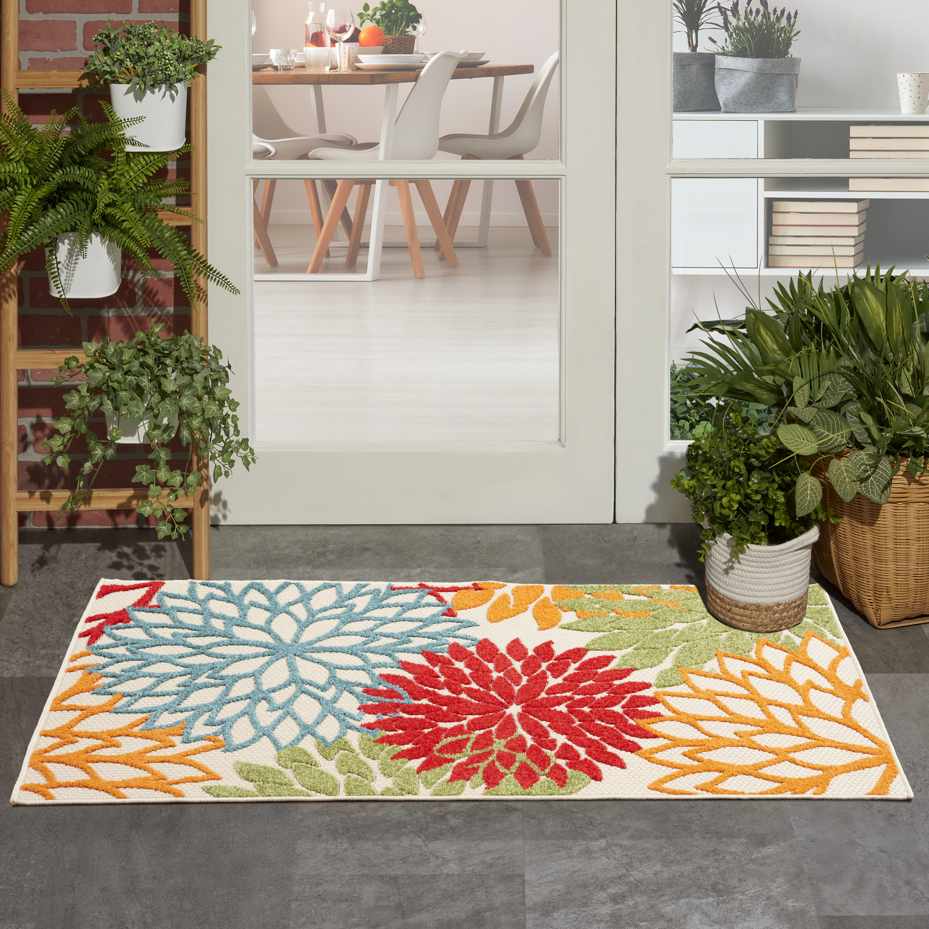 Nourison Aloha ALH05-GRE-3'x5' 3' x 5' Green Rectangle Rug | Baer's ...