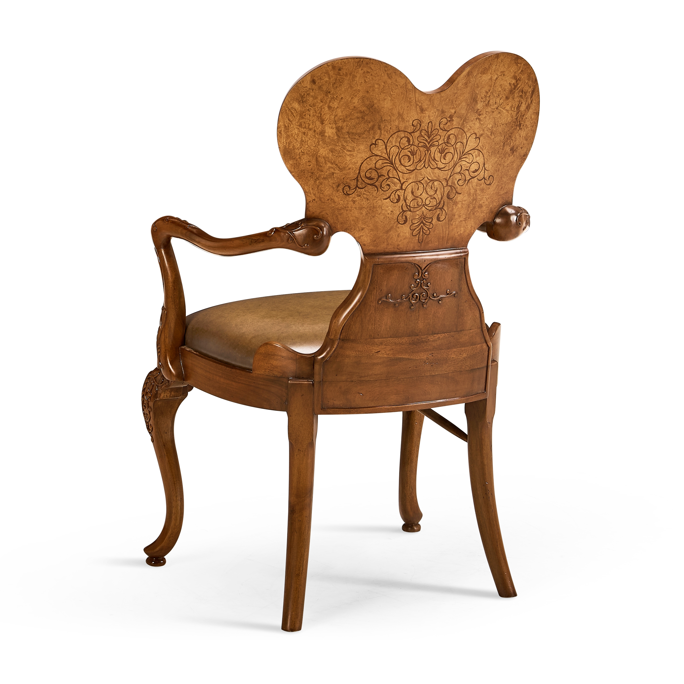 Seaweed Marquetry Arm Chair