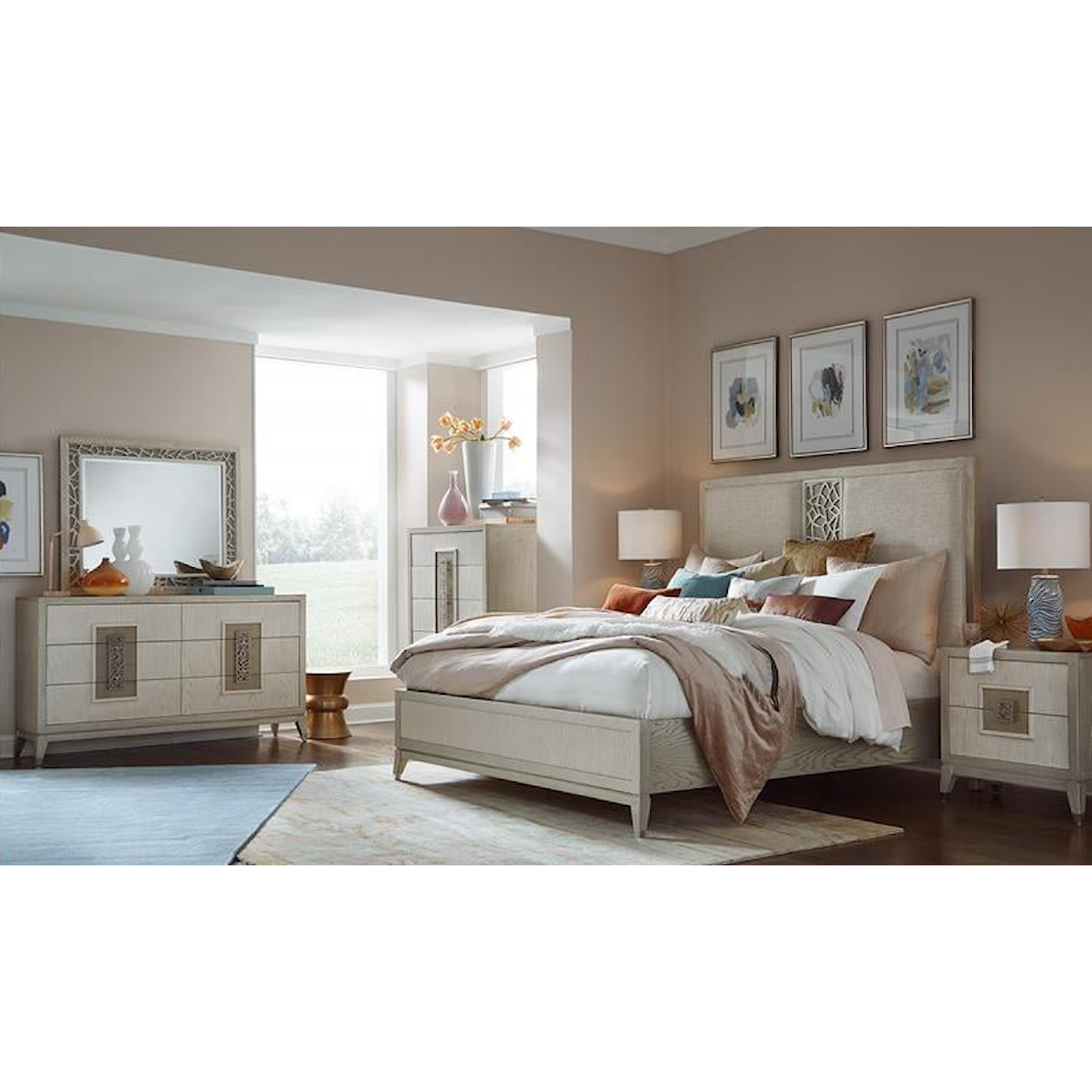 Magnussen Home Lenox Bedroom 4-Piece Queen Bedroom Set 