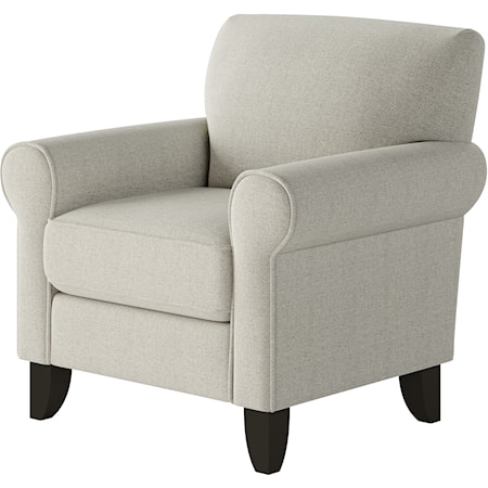 Accent Chair with Rolled Arms