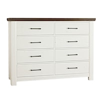 Transitional Rustic 8-Drawer Dresser