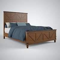 Rustic Queen Panel Bed in Bourbon