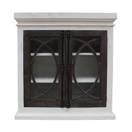 2-Door Console Cabinet w/Metal Hardware