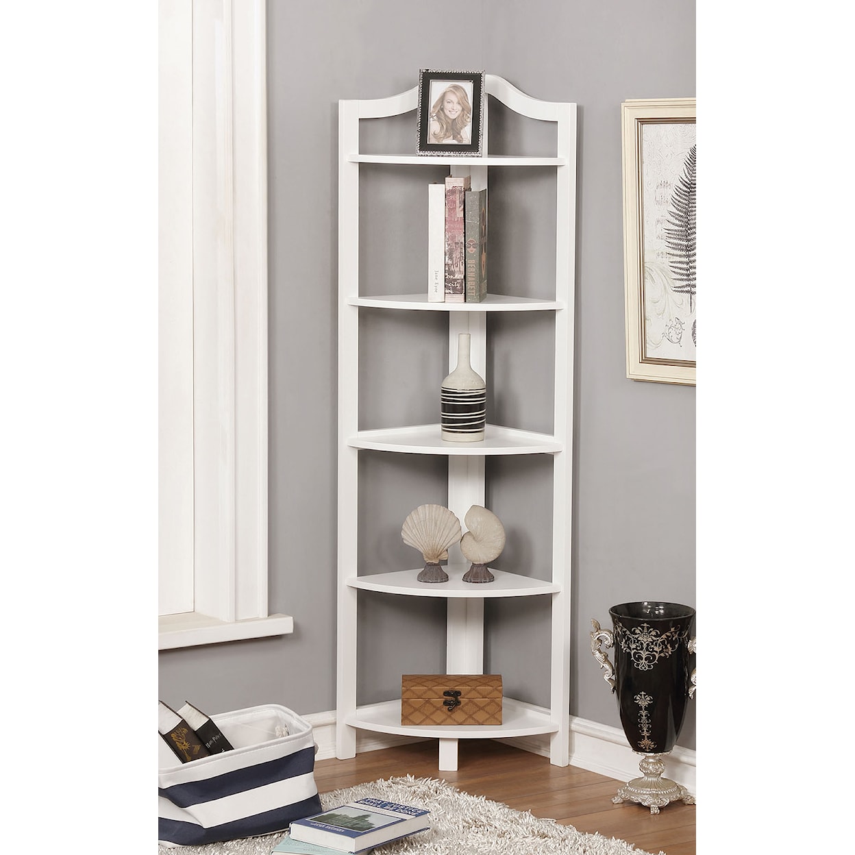 Furniture of America Alyssa Ladder Shelf