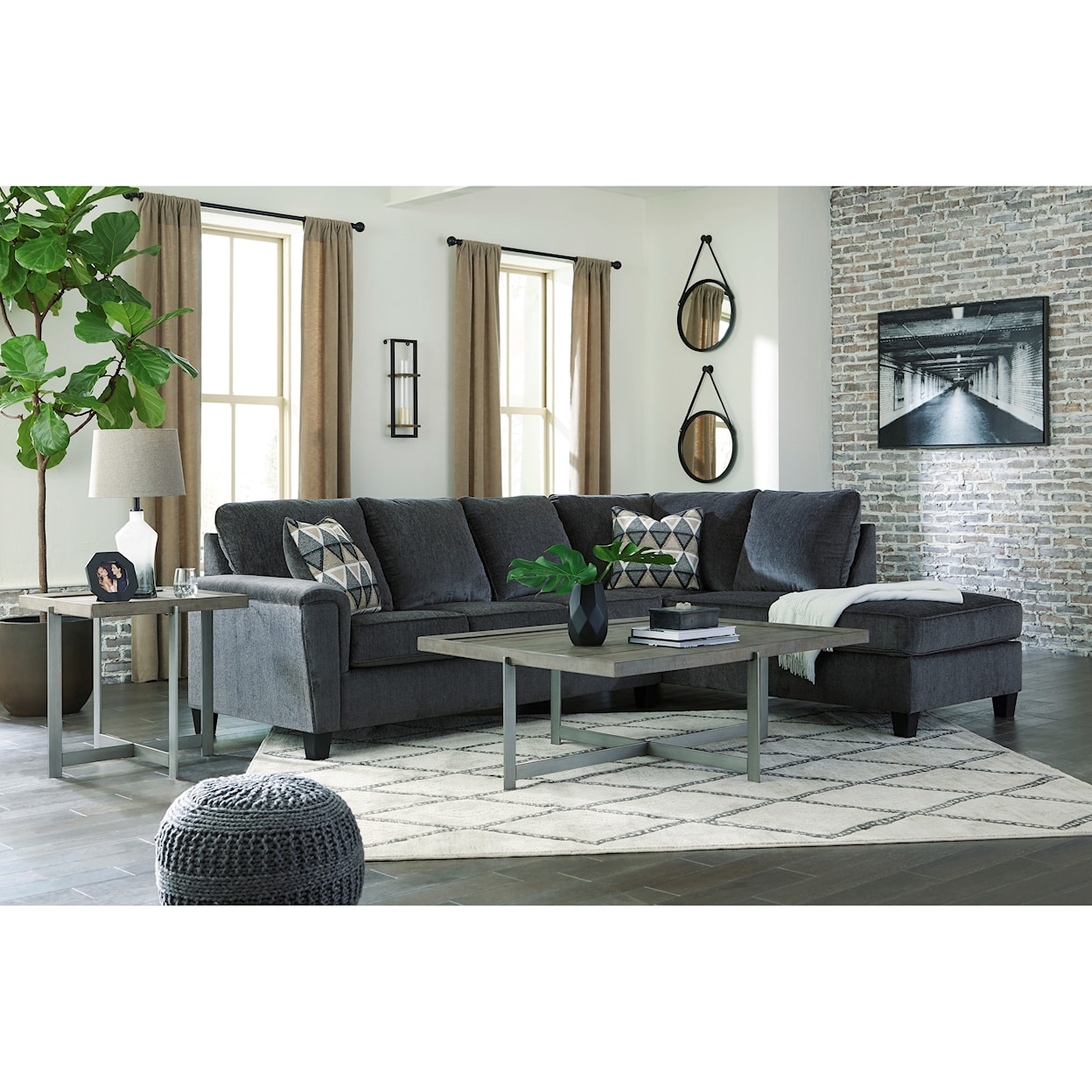 Ashley Furniture Signature Design Abinger 2-Piece Sectional w/ Chaise