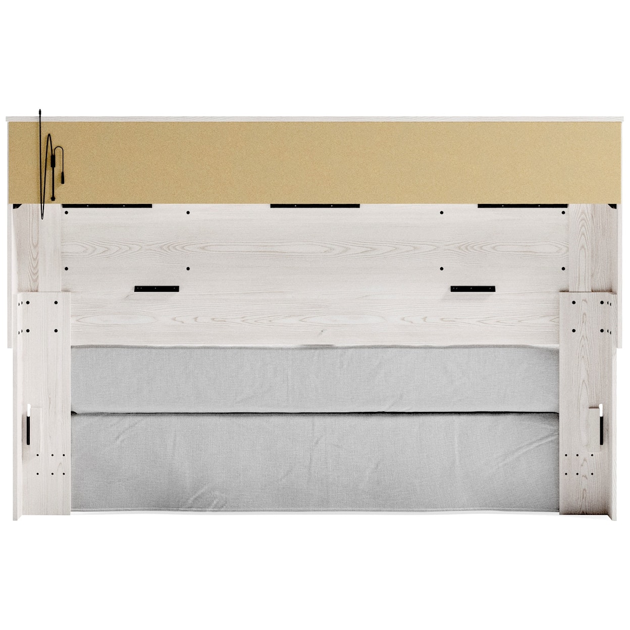 Signature Design Altyra King Upholstered Panel Bookcase Headboard