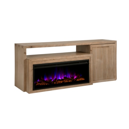 75" Nesting Console with Fireplace Insert