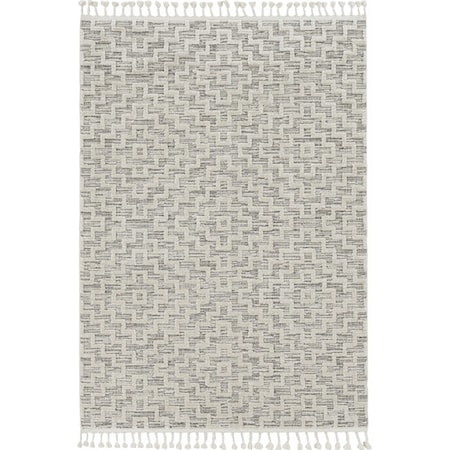 8'9" x 13' Ivory Grey Rectangle Rug