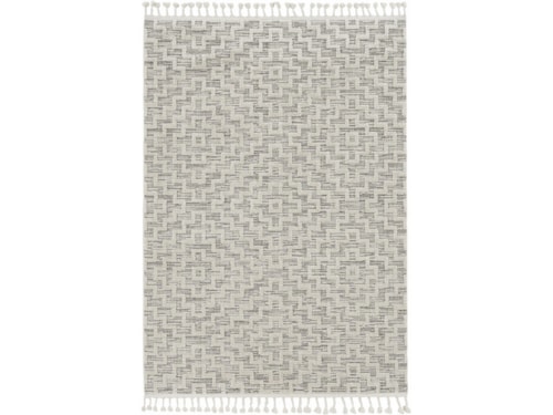 5'3" x 7'7" Ivory Grey Rectangle Rug