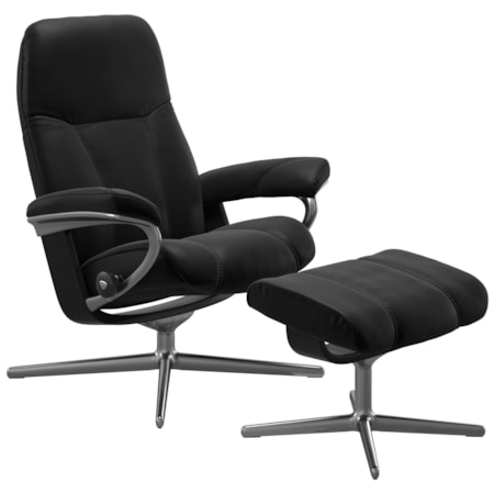 Small Reclining Chair with Cross Base