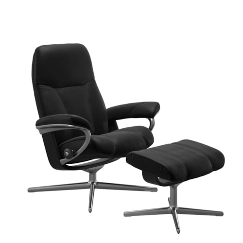 Small Reclining Chair with Cross Base