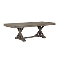 Transitional Dining Table with Trestle Base