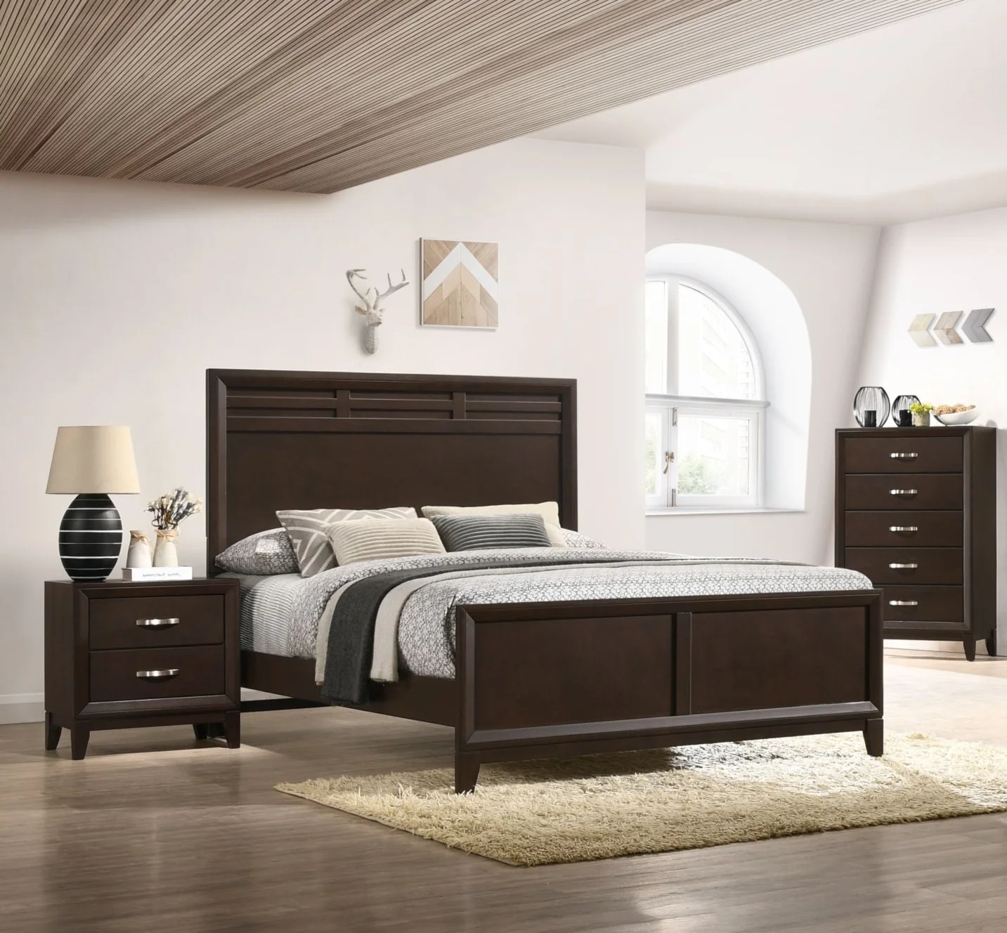 Elements Beaumont B.1140.F3PC Contemporary 3-Piece Full Bedroom Set ...