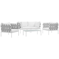 5  Piece Outdoor Patio Aluminum Sectional Sofa Set