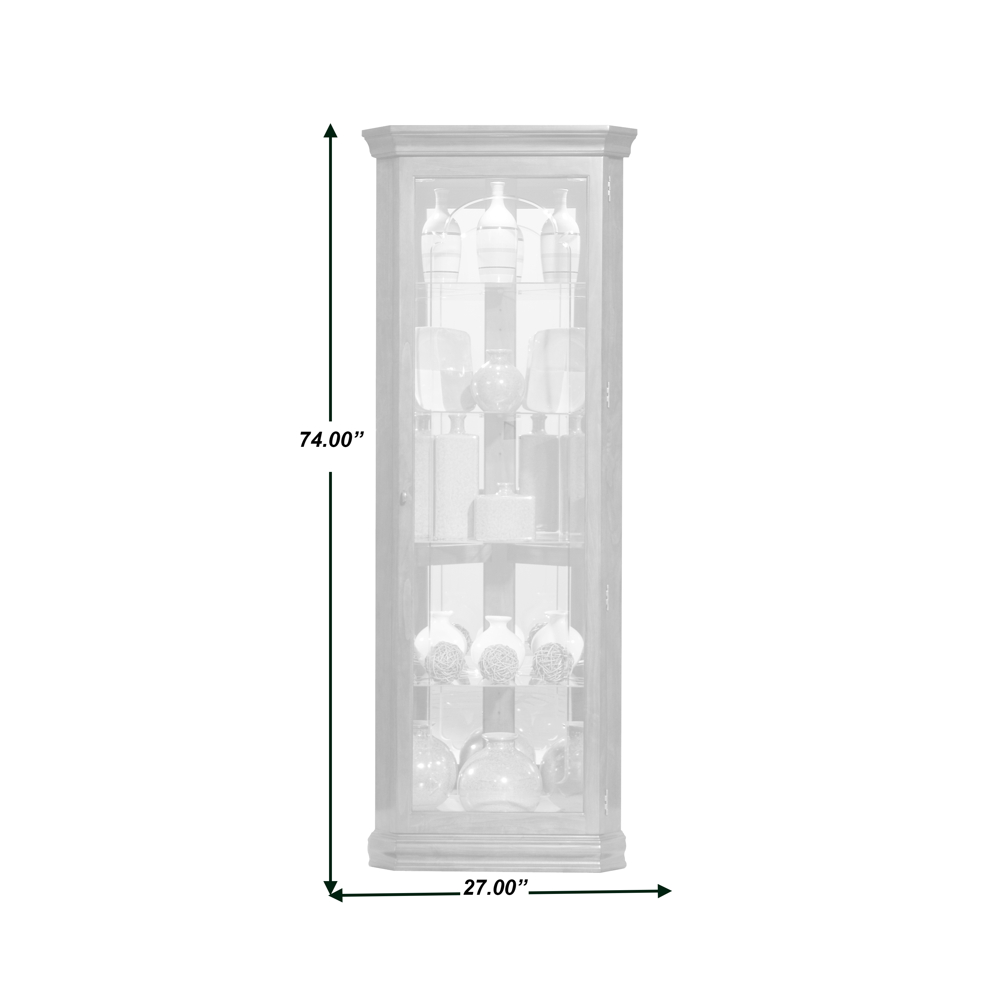 Living Room Corner Curio Cabniet