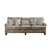 Fusion Furniture 4200 OUTLIER MUSHROOM Sofa with Rolled Arms and Exposed Wood Legs