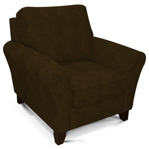 Transitional Chair with Flared Arms